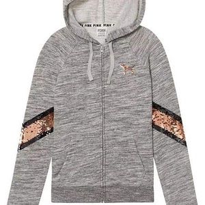 Victoria’s Secret pink bling rose gold hood bling